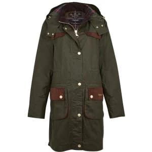 Barbour Womens Taylor Wax Jacket Archive Olive/Classic 12