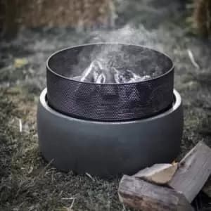 Garden Trading Lyneham Round Fire Pit Black