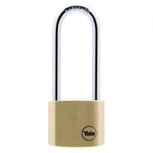 Yale 40mm Long Shackle Brass Padlock