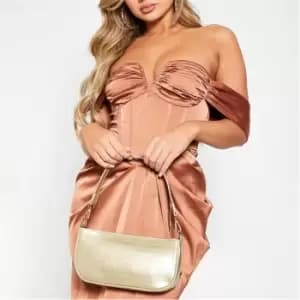 I Saw It First Croc Pu Shoulder Bag - Metallics