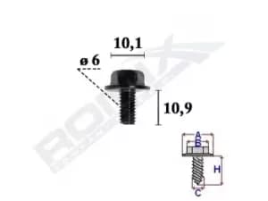 ROMIX Screw C70367 TOYOTA,LEXUS,HILUX III Pick-up (TGN1_, GGN2_, GGN1_, KUN2_, KUN1_),C-HR (AX10),LAND CRUISER 150 (KDJ15_, GRJ15_)