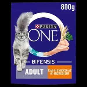 Purina One Adult Dry Cat Food Chicken and Whole Grains 800g