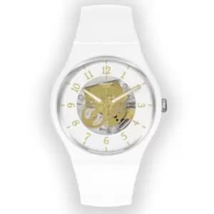 Swatch SwatchPAY! TAILSHeadSPAY! Quartz White Dial White Strap Unisex Watch SO32W105-5300