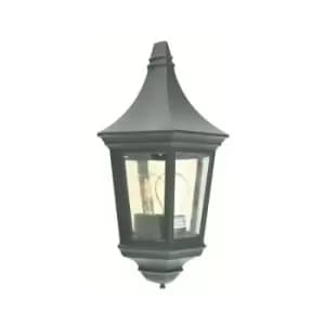 Elstead - 1 Light Outdoor Wall Half Lantern Light Black IP54, E27