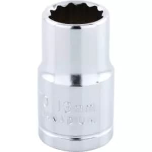 Socket Bi-hexagon 1/2" Square Drive 13MM Chrome Vanadium (12-Point)