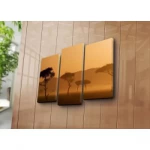 3NATPAT-42 Multicolor Decorative Canvas Painting (3 Pieces)