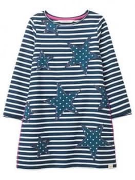 White Stuff Girls Wishing On A Star Dress - Navy, Size 3-4 Years, Women