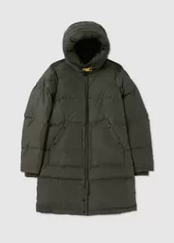 Parajumpers Womens Long Bear Core Down Puffer Coat In Taggia Olive