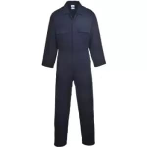 S998NATM - sz M Euro Work Cotton Coverall - Navy - Navy - Portwest