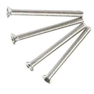 BQ Brass effect Metal Interior socket switch screw Dia3mm L25mm Pack of 4