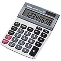 Office Depot Desktop Calculator AT-812T 8 Digit Display Silver