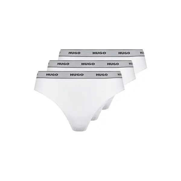 Hugo 3 Pack Stripe Thong - White 10