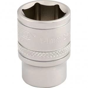 Draper 3/8" Drive Satin Finish Hexagon Socket Metric 3/8" 14mm