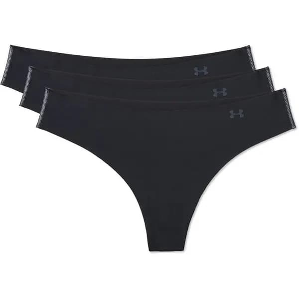 Under Armour 3 Pack Thongs Womens - Black 10