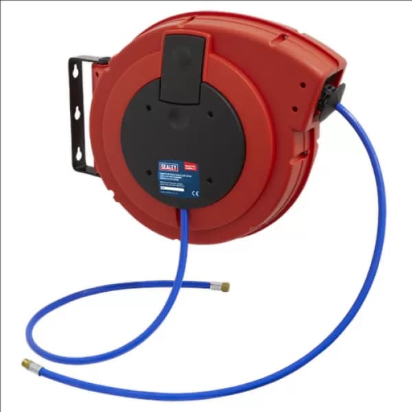 Sealey SA894 Retractable Air Hose Reel HD Mechanism 15mtr Ø8mm ID - PU Hose