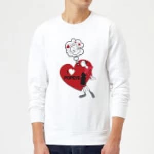 Popeye I Love Popeye Sweatshirt - White - L