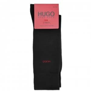 Hugo Boss 2 Pack Crew Socks Black