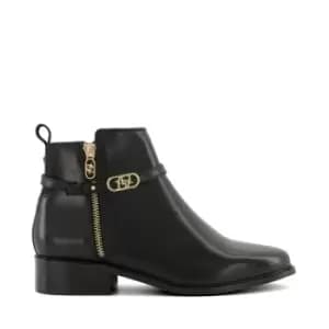 Dune London Pup Flat Ankle Boots - Black