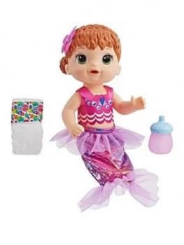 Baby Alive Shimmer N Splash Mermaid Red Hair, One Colour