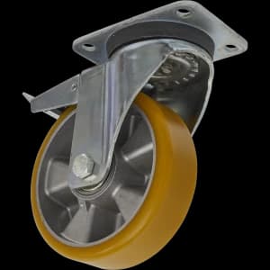 Sealey Swivel Plate Total Lock Castor Polyurethane 160mm