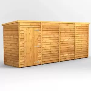 16X4 Power Overlap Pent Windowless Shed