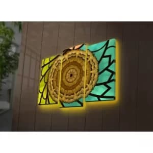 3PATDACT-6 Multicolor Decorative LED Lighted Canvas Painting (3 Pieces)