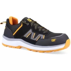Caterpillar Mens Accelerate Leather Safety Trainers (10 UK) (Orange/Black/White)