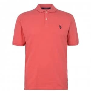 US Polo Assn US Core Pique Polo Shirt - Spiced Coral