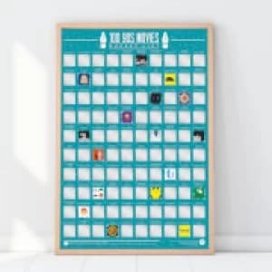 100 90's Movies Scratch Poster