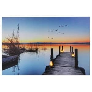 Sunset LED Jetty Canvas