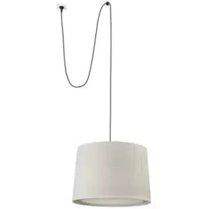 Faro Lighting - Faro Samba Black, Beige Cylindrical Pendant Lamp With Plug