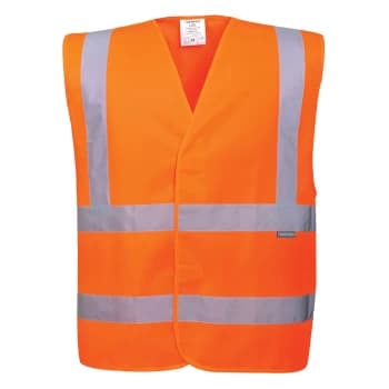 Portwest Two Band and Brace Class 2 Hi Vis Waistcoat Orange 4XL / 5XL