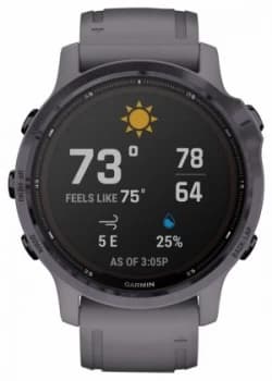 Garmin Fenix 6S Pro Solar Amethyst With Shale Grey Strap Watch