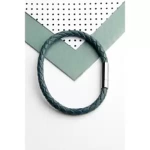 Personalised Mens Aegean Blue Capsule Tube Woven Bracelet