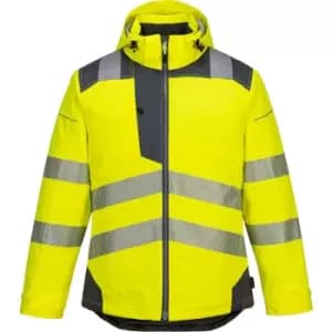 Portwest PW3 Hi Vis Winter Rain Jacket Yellow / Grey 2XL