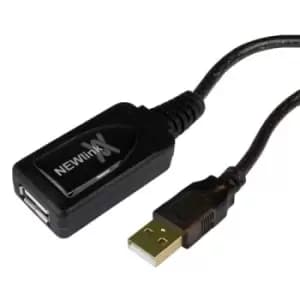 Cables Direct 10m USB 2.0 Active Repeater USB cable Black