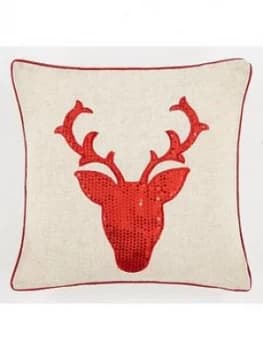 Cascade Home Sequin Stag Cushion