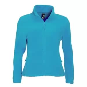 SOLS Womens/Ladies North Full Zip Fleece Jacket (L) (Aqua)