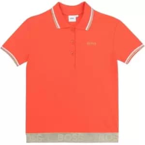 Boss Stretch cotton pique polo - Orange