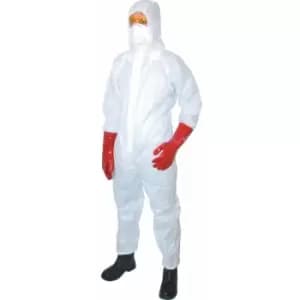 Tuffsafe Guard Master Disposable Hooded Coverall White (3XL) - White