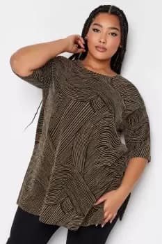 Swirl Print Oversized T-Shirt