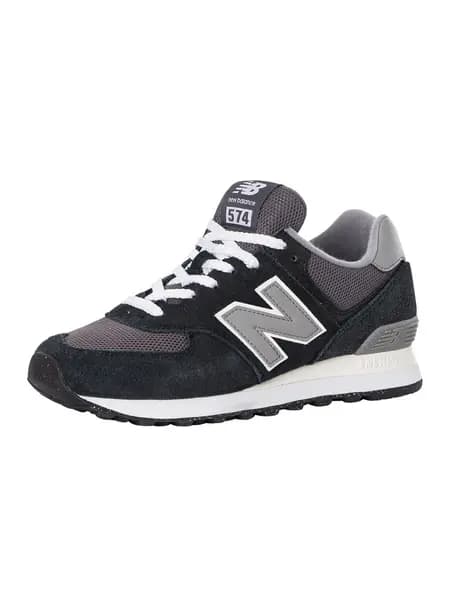 New Balance 574 Suede Trainers Black/Grey 7 UK