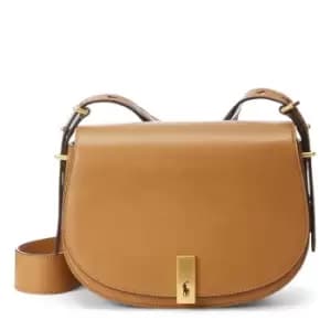 Polo Ralph Lauren Polo ID Leather Saddle Cross Body - Brown
