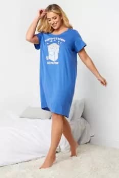 Popcorn Print Dipped Hem Nightdress