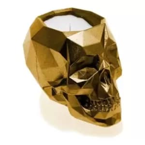 Concrete Skull Candle – Gold