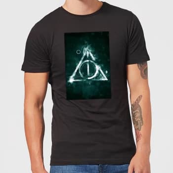 Harry Potter Hallows Painted Mens T-Shirt - Black - 3XL - Black