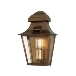 Elstead - 1 Light Outdoor Wall Lantern Light Solid Brass IP44, E27