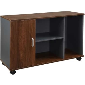 Homcom - Modern Mobile Office File Cabinet Printer Stand with Shelf Home Office