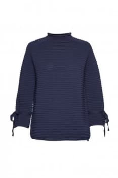 Great Plains Kimara Cotton Bow Sleeve Jumper Blue