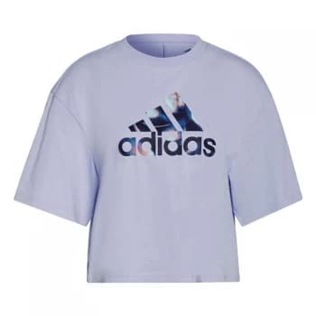adidas You for You Cropped Logo T-Shirt Womens - Violet Tone